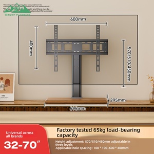 Wayon Modern Adjustable MOLLE Metal <span class=keywords><strong>TV</strong></span> <span class=keywords><strong>Stand</strong></span> dengan Plat Pemasangan Universal untuk <span class=keywords><strong>TV</strong></span> Layar Datar - Product Image 4