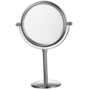 Fabricant de miroir de maquillage double face en métal Miroir de maquillage de bureau pour chambre de luxe Miroir de maquillage féminin personnalisé