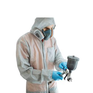 Combinaison de peinture <span class=keywords><strong>antistatique</strong></span> 100% Polyester respirante, combinaison de peintre en aérosol réutilisable gris - Product Image 1