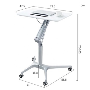 Chiều Cao Điều Chỉnh Nhôm Xách Tay Đứng Máy Tính Xách Tay Bàn Di Động Nâng Máy Tính Xách Tay Đứng Bàn Cán Giỏ Hàng - Product Image 6