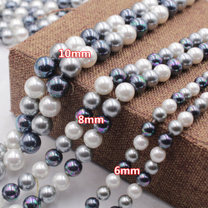 Collier en <span class=keywords><strong>perles</strong></span> de coquillage multicolores de 8 mm, collier en <span class=keywords><strong>perles</strong></span> de style chinois, vente en gros de <span class=keywords><strong>perles</strong></span> - Product Image 4