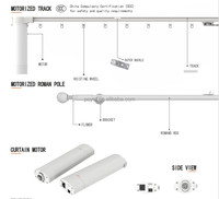 POYAL Prix d'usine Smart Home Office Rail de rideau d'épissage en aluminium et accessoires Moteur de rideau motorisé