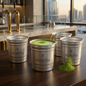 Disposable Eco-Friendly Recyclable Matcha Aluminum Drink Cups Custom Logo Print Leak Proof Food Grade Metal for Tea Coffee Party - Product Image 2
