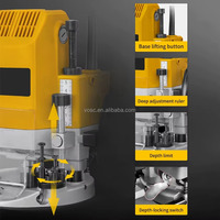 Viextro Électrique Bois Fraisage Variable Portable Puissance Travail Du Bois Plongeant Routeur Machine De Gravure Sur Bois Routeur Électrique