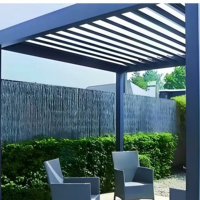 Kits de système de toit persienne étanche avec stores électriques jardin bioclimatique aluminium Pergola Gazebo Pergola Gazebo Pavilion