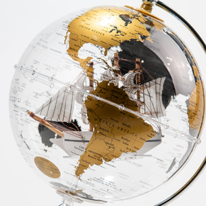Wellfun Factory Carte du monde Globe transparent pour décoration de bureau Décoration de table Cadeau et éducation - Product Image 6