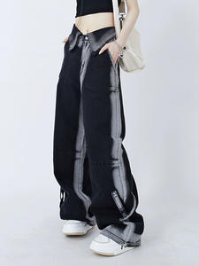 <strong>Ladies</strong> <strong>Trousers</strong> Y2k Hot High Street <strong>Cuffed</strong> Jeans Women's New Autumn Design Feeling Loose Thin Matching Wide Leg Pants - Product Image 4