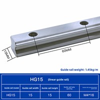 Rail de guidage linéaire en aluminium HGR avec curseur de verrouillage, poignée de table pour le travail du bois, roulement linéaire optimal