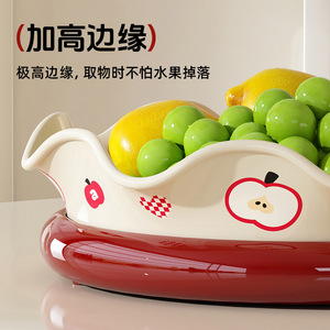 Rotating Fruit Plate Irregular Shape Apple Pattern Large Capacity Storage Tray For Home Kitchen Living Room - Product Image 5