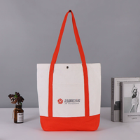 Sac fourre-tout pliable personnalisable en toile de coton avec poignées, fermeture à boucle magnétique, design de logo personnalisé