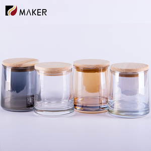 Bán buôn độc đáo đầy màu sắc sang trọng tùy chỉnh trong số lượng lớn rỗng Holographic Glass óng ánh nến lọ có nắp đậy - Product Image 5