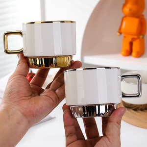 European <b>Ceramic</b> <b>Cup</b> Niche Design Coffee Mugs Gold Plated - Product Image 6