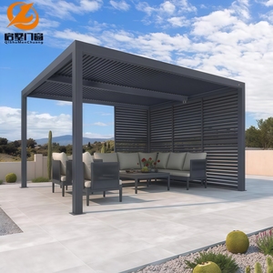 Pérgola de Aluminio con Cobertizo para Auto, Doble Uso, Protección Solar y Cubierta para Estacionamiento, Impermeable, para Casa o Villa - Product Image 2