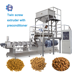 Ligne de production de croquettes pour chiens en acier inoxydable, nouvelle conception, contrôlée par PLC, marque MT, moteur ABB, grande capacité 500 kg/h - Product Image 3