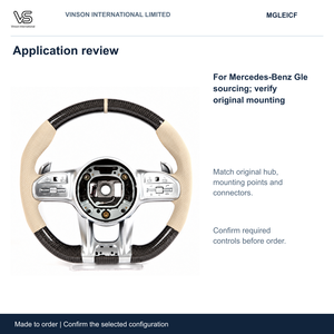 Volant en fibre de carbone pour Mercedes-Benz GLE, configuration sélectionnée avec centre ouvert MGLEICF - Product Image 4