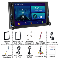 Lecteur GPS universel pour voiture avec double écran tactile HD de 10 pouces, CarPlay sans fil et Android Auto, autoradio Android 2 Din, Android Auto