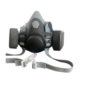 Máscara de Gas de Media Cara <span class=keywords><strong>con</strong></span> Certificación de Seguridad, Respirador de Silicona Ultracómodo <span class=keywords><strong>con</strong></span> Doble Filtro para Trabajo Industrial Durante Todo el Día - Product Image 3