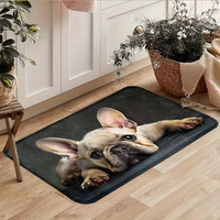 Tapis de bain et paillasson antidérapant en caoutchouc fabriqué à la machine, super absorbant, motif chien 3D, adapté aux animaux domestiques, idéal pour la maison, l'hôtel et le bureau