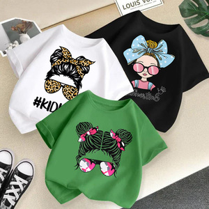 Thời Trang Giá Rẻ 2024 Cô Gái Ngắn Tay Áo T-Shirt Trẻ Em Mới 'Quần Áo Hàng Đầu Bé Giản Dị Toddler Trẻ Em Quần Áo T-Shirt - Product Image 3
