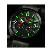 Montres de sport en acier lumineuses, avec calendrier et chronomètre, de conception et fabrication en usine en série, pour marque privée