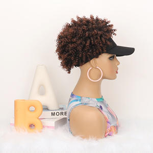 Perruque Casquette à Boucles Ressorts – Cheveux Synthétiques <span class=keywords><strong>Afro</strong></span> Crépus pour Femmes - Product Image 4