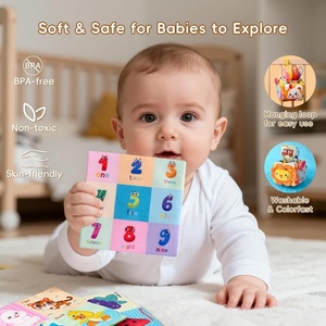 Juguete de tela suave con textura arrugada <span class=keywords><strong>para</strong></span> bebés de 6 a 12 meses, juguete sensorial <span class=keywords><strong>para</strong></span> el tiempo boca abajo - Product Image 2
