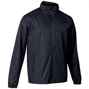 Top Quality Windbreaker Fabric Hoodies for Men Long Sleeve Big Zipper Pockets Custom Men Waterproof Windbreaker Jacket - Product Image 3