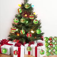 Lot de Boules de Noël Grinch de 6 cm en Gros, Boules de Noël Créatives Peintes à la Main, Ornements Suspendus pour Arbre de Noël pour Décoration de Fête
