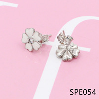 Anting-anting wanita LVE4-S, anting-anting pengantin pernikahan elegan, perhiasan berlian zircon, anting-anting bunga mutiara modis