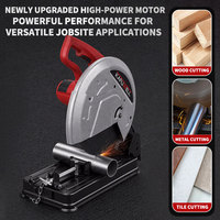 Scie à découper industrielle électrique KAFUWELL PA5656 2000W 355mm pour métal et bois, mini-machine de découpe portable filaire en stock