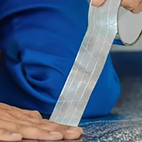 Ruban adhésif FSK pour conduits HVAC, ruban adhésif en aluminium, ruban d'étanchéité en aluminium, ruban acrylique sensible à la pression activé par l'eau, imperméable