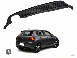 Difusor de Parachoques Trasero Negro ABS, Kit de Carrocería de Alta Calidad para VW <span class=keywords><strong>Polo</strong></span> <span class=keywords><strong>Hatchback</strong></span> 2019-2023, Accesorio de Tuning Exterior - Product Image 2