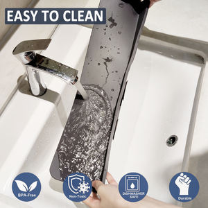 Protection anti-éclaboussures d'eau en silicone souple de qualité <span class=keywords><strong>alimentaire</strong></span> pour évier de salle de bain et de cuisine - Product Image 5