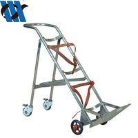 Chariot en acier inoxydable BDT213 pour hôpital, clinique, salle de soins intensifs, support pour bouteille d'oxygène, chariot pour bouteille de GPL