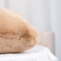 Nouvelle mode dos chaise soutien fourrure jeter oreiller funky coussins lapin fausse fourrure canapé jeter oreiller