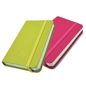 Carnet rigide A6 9x14 cm, couleur unie, lignes assorties - Product Image 1