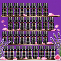 MRUlS 100% Pure Vegan Natural Plant Extract Essential Oils Diffuseurs Set 32/64/128 pièces Bois d'agar comprenant pamplemousse lavande
