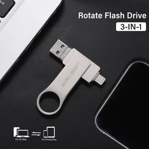 Fabrik preis 3 In 1 OTG Swivel USB Memory Stick Externer Speicher für Telefon USB 3.0 Flash Drive Disk 8GB 16GB Pen Drive