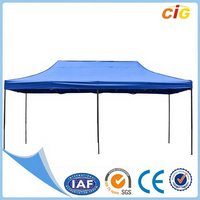 Tente pliante imperméable 3x6m en PVC personnalisée, gazebo pop-up avec 4 fenêtres latérales, structure métallique, pour exposition extérieure et publicité, distance entre les poteaux de 5m