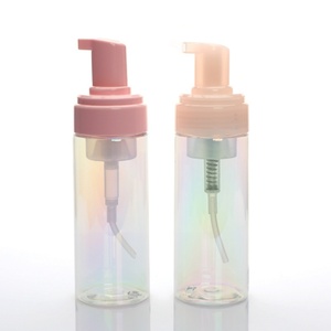 Wholesale Custom Luxury Empty <b>Shampoo</b> Lotion <b>Bottle</b> 100Ml Pink <b>Pump</b> Bubble Facial Cleanser Plastic Cosmetic Package Foam <b>Bottle</b> - Product Image 1