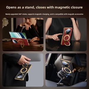 เคสโทรศัพท์มือถือหัวเว่ย MateX6/X5 รุ่นปนมเปญ พร้อมขาตั้งแม่เหล็กแบบหมุนได้ ป้องกันบานพับ - Product Image 3