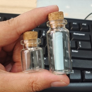 Chai thủy tinh trong suốt nhỏ xinh 5ML 8ML 10ML 14ML 16ML 20ML có nút chai, chai đựng gia vị nhỏ, lọ đựng đồ thủ công DIY - Product Image 2