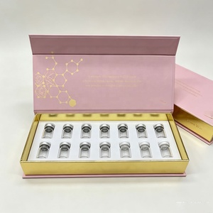 Bespoke Magnetic Cosmetic Gift Packaging <b>Box</b> Eco-friendly Materials Embossing Sponge Lining for Custom Serum Skincare Peptide - Product Image 3