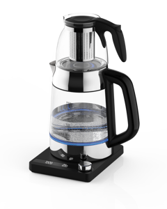Tetera Eléctrica Turca de 1.7L, Juego de Tetera Doble con Pantalla de Temperatura en Tiempo Real 40-100 ° Función de Mantener el Calor - Product Image 2