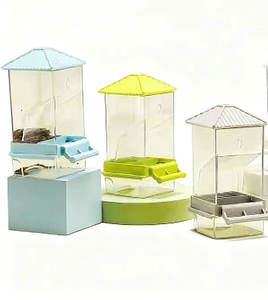 Удобная Выдвижная база легко очищается, большая емкость, автоматическая кормушка для попугаев, прочная многоразовая пластиковая Всесезонная принадлежность для птиц - Product Image 6