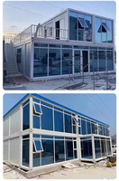 Maison modulaire préfabriquée en acier de luxe à double couche de 20 pieds pour école, ferme, appartement, atelier, magasin de bureau