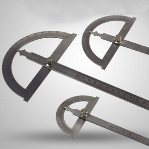 Nouvel instrument de mesure gradué à double bras, jauge d'angle semi-circulaire multifonctionnelle en acier inoxydable, réglable à 180 degrés - Product Image 5