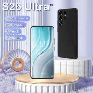 Téléphone cellulaire multifonctionnel à chaudS26 Ultra Smartphone 8 Go + 256 Go déverrouillé double <span class=keywords><strong>carte</strong></span> 7.3 pouces écran téléphones mobiles - Product Image 3