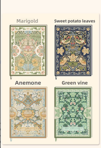 Quaderno A5 con Copertina Rigida in Cristallo Serie Maurice Stampa Vintage Dorata per Studenti con Pagine a Righe e Segnalibro Regalo - Product Image 6