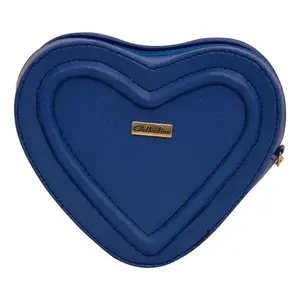 Bolso Bandolera Cruzado en Forma de Corazón Azul Rey Refinado para Mujer Fana, con Cierre de Cremallera, Material de Cuero, Correa Única, para Toda Temporada - Product Image 4